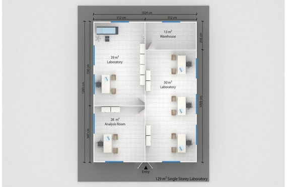 Modular Laboratory 129 m²