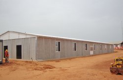 A prefabricated Mine work site building in Senegal