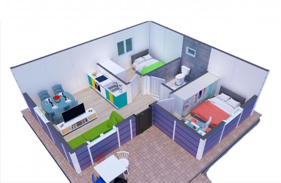 51 m2 Rumah Modular Tingkat Satu