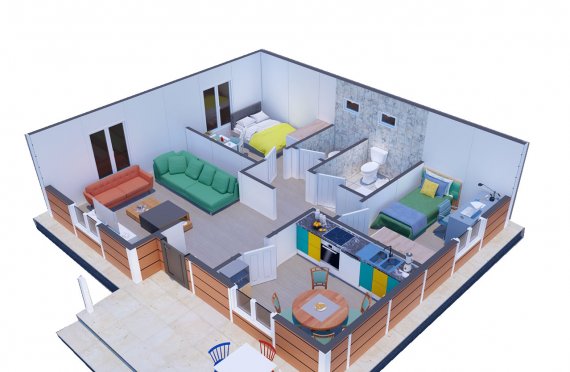 75 m2 Rumah Modular Tingkat Satu