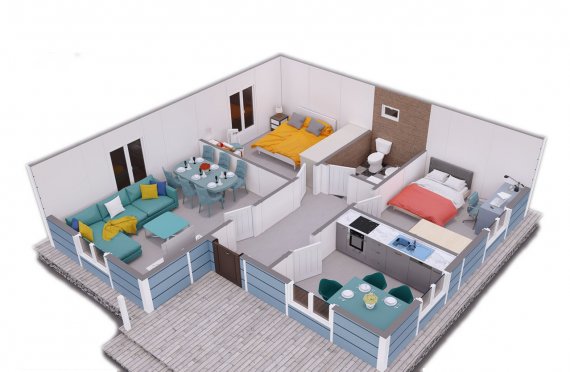 82 m2 Rumah Modular Tingkat Satu