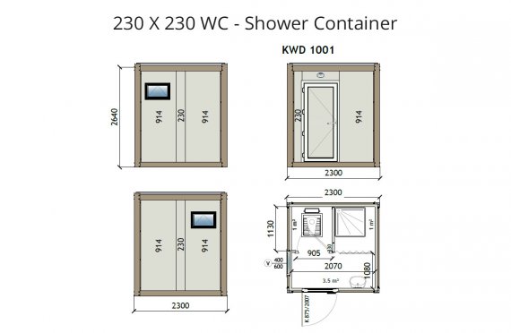 Kontena Pancuran Mandi - Tandas KW2 230x230