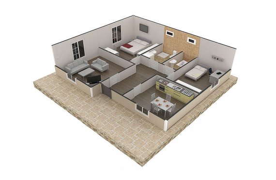 Rumah Pasang Siap 75 m²²