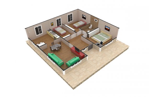 Rumah Pasang Siap 94 m²