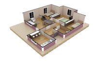 88 m² Rumah Prefabricated